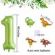 thumbnail image 4 of Juego de 6 globos de dinosaurio de 40 pulgadas con números grandes de papel de aluminio y mini globos de dinosaurio lindos para decoración de fiesta de cumpleaños, 4 of 5