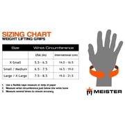 Meister Elite Leather Weight Lifting Grips w/ Gel Padding (Pair)