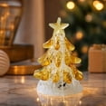 thumbnail image 5 of Tabletop Christmas Night Light, Lighted Mini Glass Christmas Tree with Star Topper, Festive Holiday Centerpiece for Home Mantel Shelf Office Desk Party Decoration, 5 of 7
