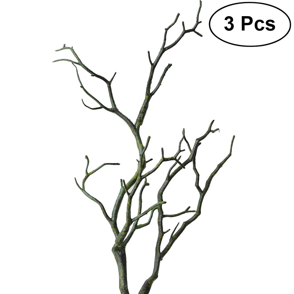 Hemoton 3pcs Artificial Dried Tree Branches Plastic Fake Branches