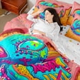 thumbnail image 3 of Erosebridal Teens Sport Baseball Lover Bedding Comforter Set 7pcs,Pink Ice Cream Drip Waffle Queen Bedding Sets for Boys Girls,Breathable Home Decor, 3 of 6