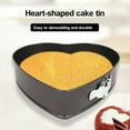 thumbnail image 2 of Heart Shaped Springform Pan Food Grade BPA Free Heat-Resistant Reusable Microwave Safe Non-Stick Cheesecake Pan, 2 of 7