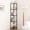 Black, variant on Corner Shelf Stand, 5-Tier Bookshelf, 65" Tall Shelves for Bedroom, Living Room, Narrow Display Bookcase, Pink with Display Shelves for Office