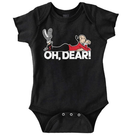 

Popeye Olive Oyl Oh Dear Quote Bodysuit Jumper Girls Infant Baby Brisco Brands 18M