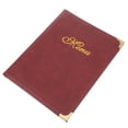 thumbnail image 7 of Red PU Restaurant Menu Book Durable Meal Price Folder with Design for Easy Updates 12.5x8.5 inches, 7 of 7