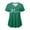 Green, variant on COMVALUE Scrub Tops for Women Short Sleeve Working Uniform with Pocket Summer ECG Heart Graphic Print V Neck Stretchy Holi T Shirts (Blue, 3XL)