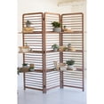thumbnail image 6 of Kalalou Foldable THREE SHELVES WOODEN SCREEN Natural, 6 of 6