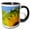 Black/White, variant on 3drose, Photograph of the Corner of a Whimsical Sunflower. Its a Sunny Day., 11oz Mug