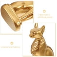 thumbnail image 6 of OFFIGAM Elegant Golden Cat Resin Sculpture for Home and Office Decor, Stylish Animal Figurine Decoration, 6 of 10