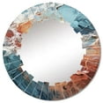 thumbnail image 2 of Designart "Beach Photo Oceanic flow III" Nautical & Beach Round Wall Mirror - Coastal Oval Printed Decorative Oversized Mirror - Multiple Color Options, 2 of 4