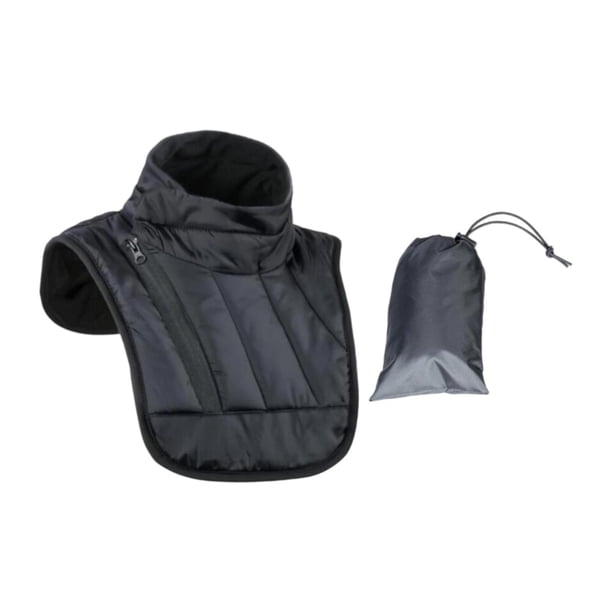 Calentador de cuello térmico para motocicleta, protector de pecho para clima frío con cremallera, cálido y suave, para ciclismo, para adultos y para M