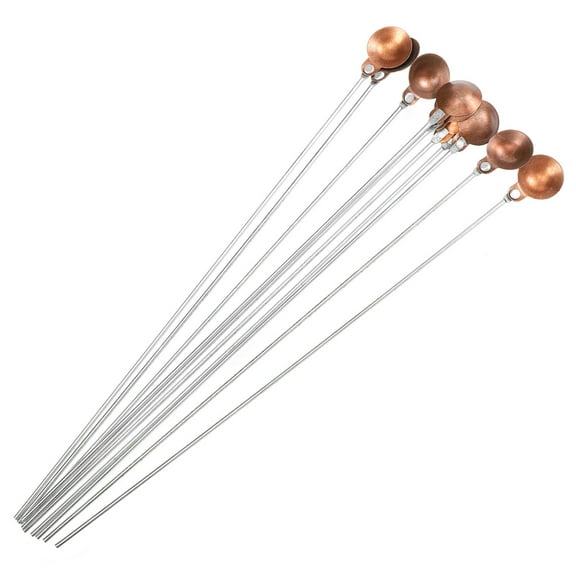 10pcs Brown Combustion Spoons for Lab Use Copper Head Experiment Equipment 6.3 Inches