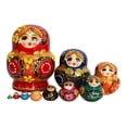 thumbnail image 2 of Xuanheng 10 Layer Nesting Doll Stacking Crafts Handmade Collectible Nesting Wishing Dolls Wood Stacking Nested Set for Table Halloween red, 2 of 8