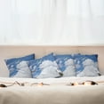 thumbnail image 7 of Ambesonne Winter Throw Pillow Cover 4 Pack, Snowboarder Mountaintop, 18", Blue White, 7 of 7