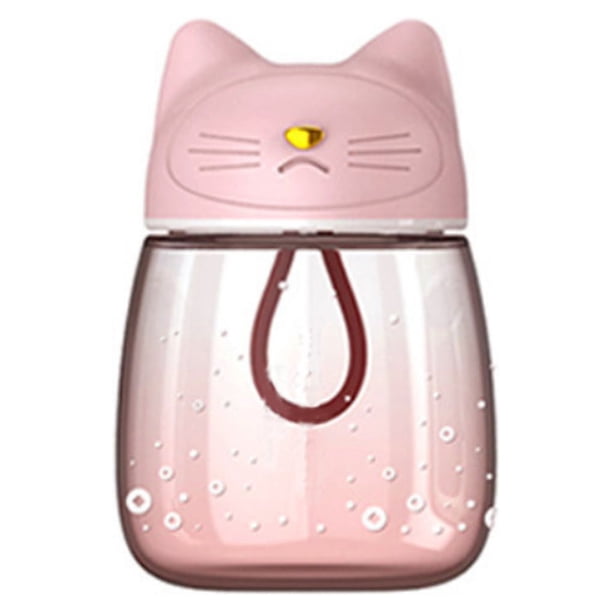 Bewildely Taza de agua con tapa encantadora para exteriores, para el hogar, oficina, dormitorio, tetera para beber, botella de dibujos animados Cocina y Comedor Rosado Bewildely HA066905-02