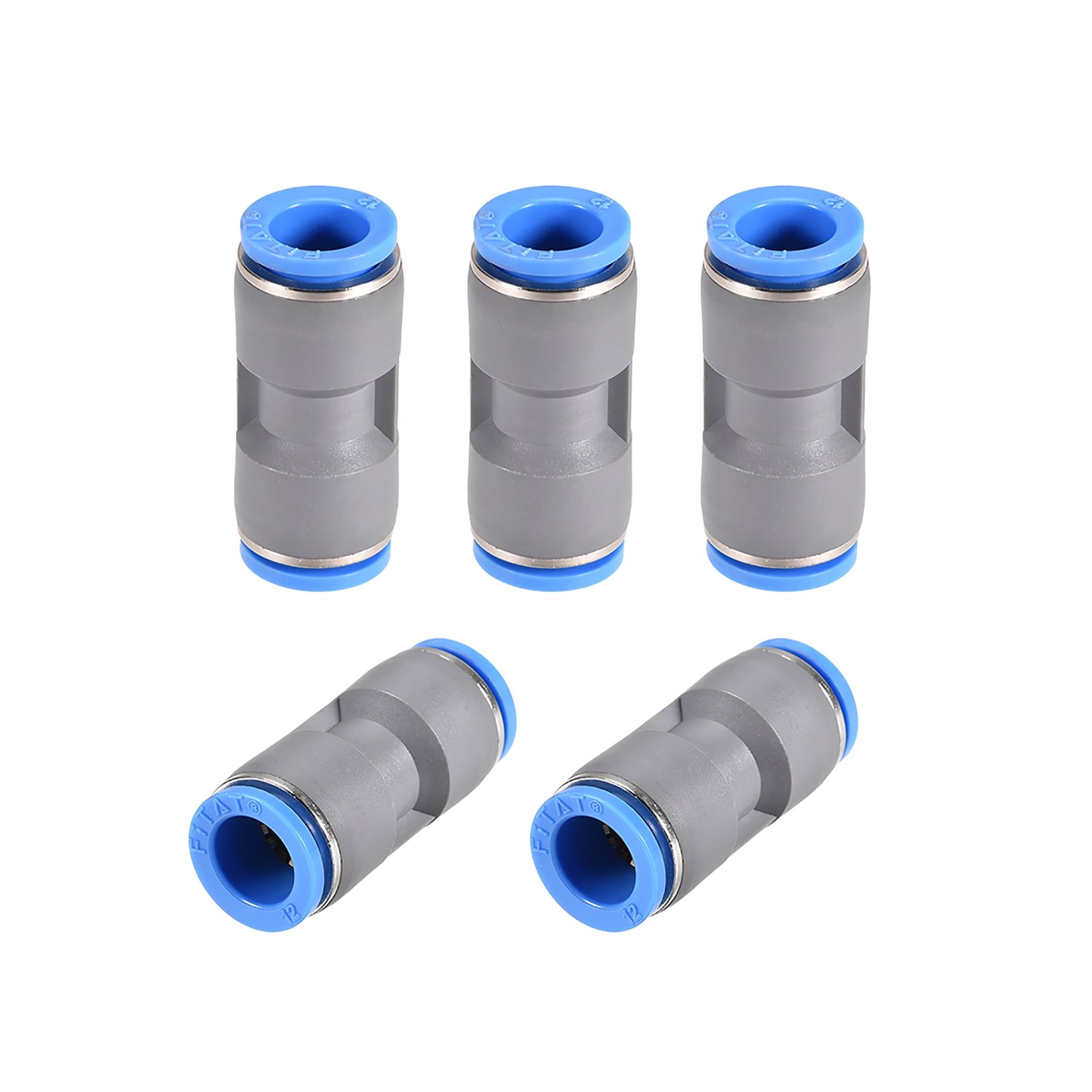 Straight Push Connectors 12mm Quick Release Pneumatic Connector Plastic Union Tube Fitting Grey