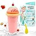 thumbnail image 2 of Slushie Cup, Smoothie Cups with Lids & Straws, Slushy Cup for Juices, Milk and Ice Cream Make, Portable Frozen Magic Slushie Cup Maker for Kids, Friends and Family (Pink), 2 of 4