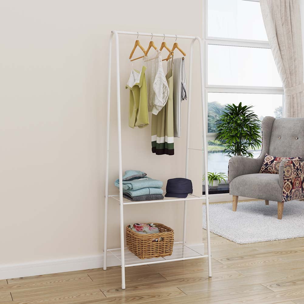Hommoo Freestanding Closet, White Heavy Duty Commercial Grade Clothing ...