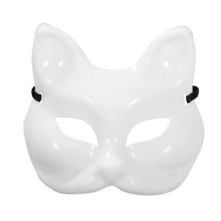  2Pcs Therian Mask Fox Cat Therian Mask for Adults White Blank  Fox Mask Hand Painted Animal Face Mask Halloween Mask DIY Mask Animal Party  Cosplay Costume : Clothing, Shoes & Jewelry