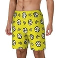 thumbnail image 2 of Balery White Popcorn Mens Swim Trunks Swim Shorts for Men Quick Dry Inseam Beach Shorts with Compression Liner Pocket-Medium, 2 of 9