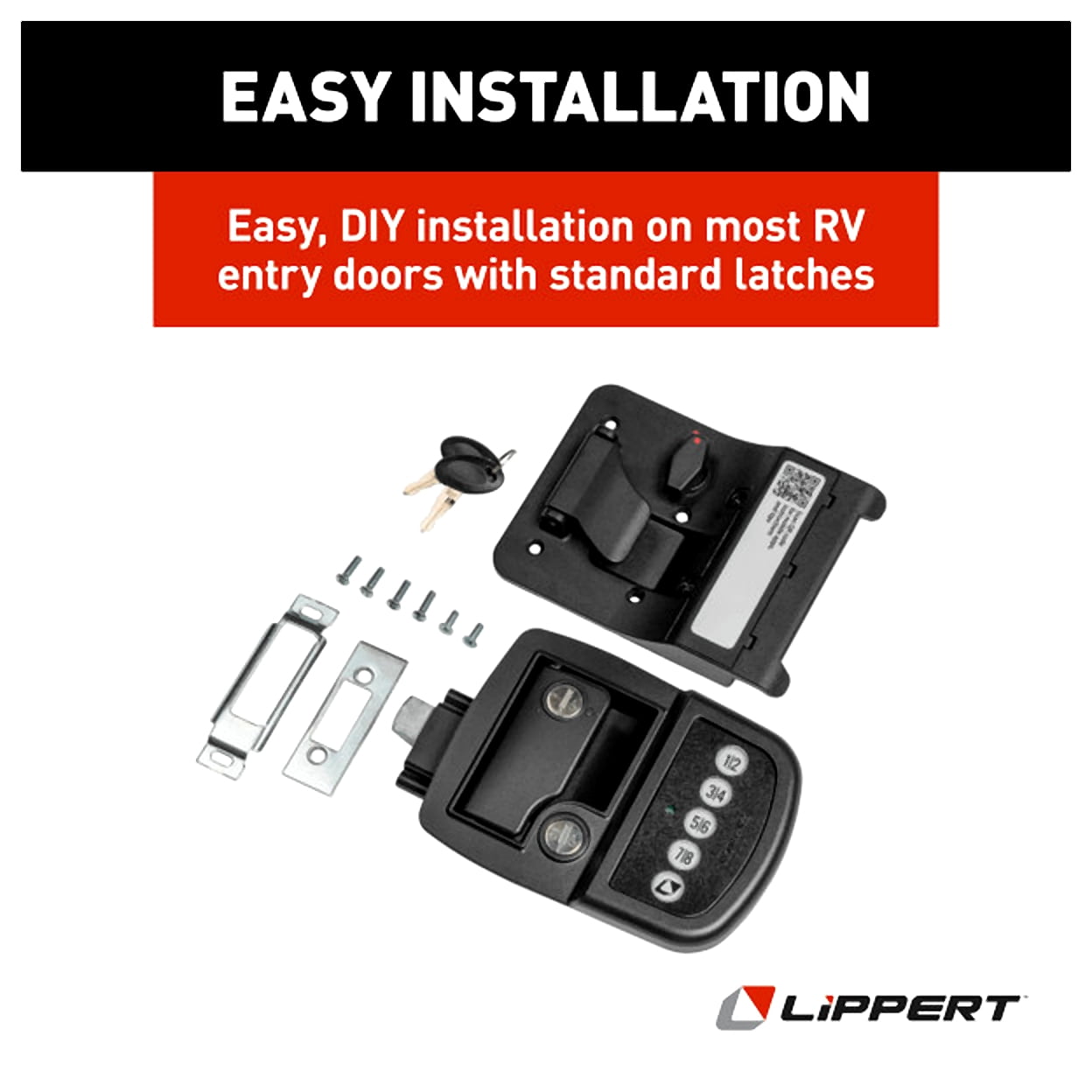 Lippert 2022119636 Keyless RV Door Lock with Bluetooth - RH