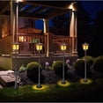 thumbnail image 4 of Kanstar Solar Flame Flickering Lights 2 Pack, 40" Outdoor LED Post Lanterns for Garden, Path, Patio, 4 of 8