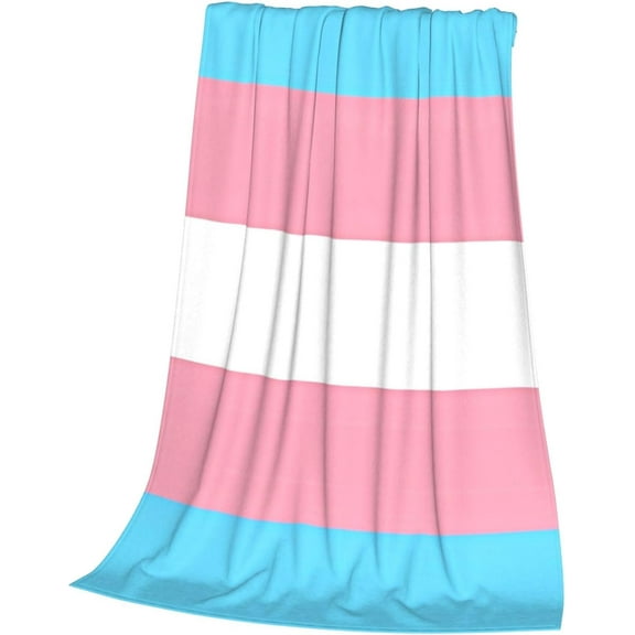 Transgender Pride Super Plush Blanket - 40x50 Soft Throw Blanket, Ultra Soft Flannel Blankets - for Cuddle Season!
