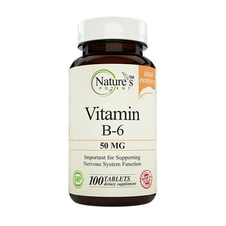 Nature's Potent ™ - Vitamine B-6 50 mg, 100 comprimés