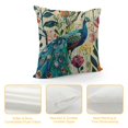 thumbnail image 4 of PRATYUS  Watercolor Birds Peacock Decorative Throw Pillowcase Cushion Cover (Peacock)  18x18in, 4 of 5