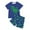 Blue, variant on XUELUO Toddler Boys Casual Outfit Sets Summer Dinosaur Print Crew Neck Short Sleeve T Shirt Tops And Shorts 2 Piece Activewear,Green,3-4 Years