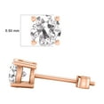 thumbnail image 3 of 1.50 CTW Round Lab Grown Diamond Solitaire Stud Earrings with Basket Setting Pushbacks in 14K Rose Gold (E-F, VS1-VS2), 3 of 3