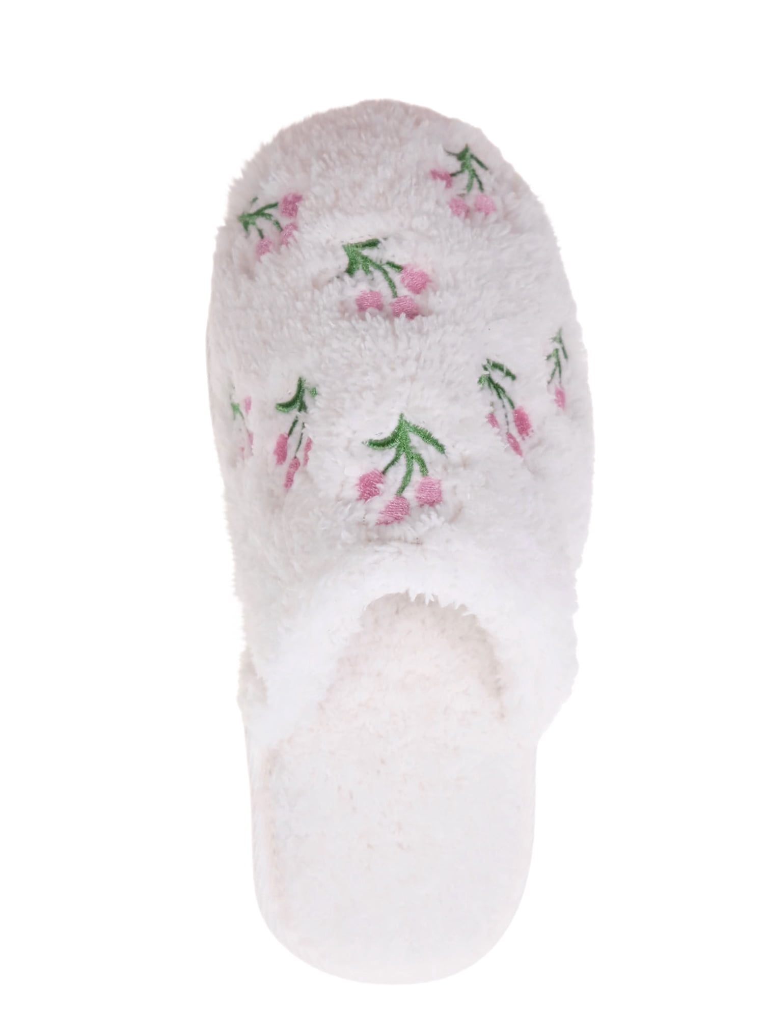 Wonder Nation Little & Big Girls Scuff Flower Slippers