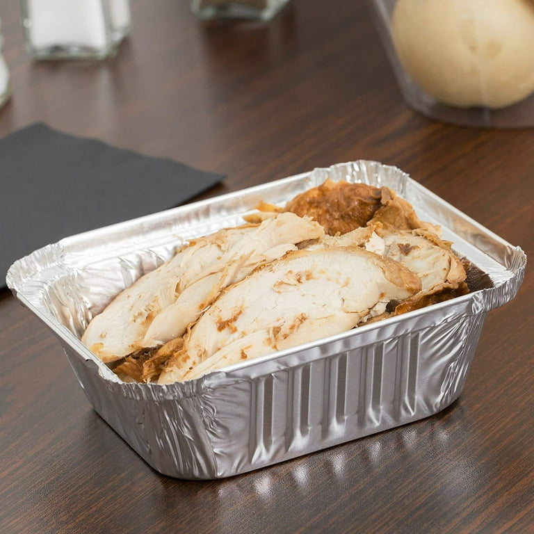 5LB Foil Pan with Lid 10.5x7.5x2.5” Large Aluminum tin Pans with Covers  Disposable Food containers Great for Baking Cooking Heating Storing  Prepping