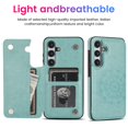 thumbnail image 2 of Dteck Embossed Flower Pattern Wallet Case for Samsung Galaxy A14 5G Magnetic Leather Card Slots Women Girl Case Shockproof Kickstand Flip Cover for Galaxy A14 5G,Green, 2 of 7