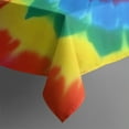 thumbnail image 4 of Colorful Rainbow Tie Dye Spiral Pattern Rectangle Tablecloth 60"x102",Waterproof Polyester Rectangle Table Cloth, Wipeable Spillproof Polyester Tablecloth for Dining, Camping, Indoor and Outdoor, 4 of 6
