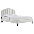 thumbnail image 2 of Modway Daisy Performance Velvet Full Platform Bed in Light Gray, 2 of 9