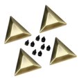 thumbnail image 4 of 4x botones traseros de tornillo de perno triangular para manualidades de cuero DIY decoración de bolsos 22x13mm - Bronce Zulema Tornillos de remache trasero, 4 of 8