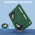 thumbnail image 6 of ELEHOLD Rugged Case for iPad 9th 8th 7th Generation 10.2" 2021/2020/2019,Kids Case with Hidden Kicktand Pencil Holder Silicone Shockproof Case for iPad 10.2 inch,Green+Black, 6 of 8