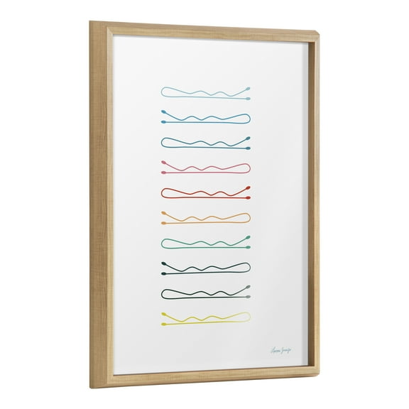 Blake Colorful Bobby Pins 18 in x 24 in Framed Painting Art Prints, by Kate and Laurel