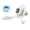 White, variant on RV City waterway inlet with check valve - RV water outlet connection, equipped with 3/4 inch NH female head to 1/2 inch NPT male head, suitable for RVs, travel trailers, camping, and boats