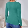 thumbnail image 4 of Olyvenn 2025 Maternity Shirts Long Sleeve Pregnancy Tops Women Casual Solid Color Cotton Pregnant Blouses Tunics Pullover Green 6, 4 of 8