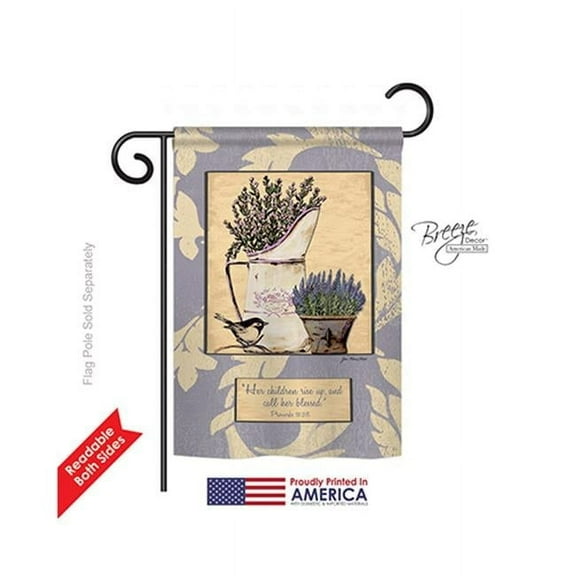 Breeze Decor 53059 Proverbs 3128 2-Sided Impression Garden Flag - 13 x 18.5 in.