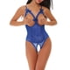 thumbnail image 1 of Gibobby Sujetador De Encaje Para Mujer Lencería de Encaje para Mujer, con Cierre Frontal, Cuello en V, camisón Sexy(Azul, XG), 1 of 4