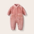 thumbnail image 6 of Mgmyaa Baby Winter Romper Warm Jumpsuit with Snap Closure Stand Collar Long Sleeve Infant Outfit for Boys Girls 3-24 Months, 6 of 7