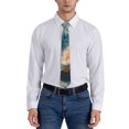 thumbnail image 5 of Adobk Mountain Lotus Serenity Print Tie For Men Necktie Neck Ties,Mens Ties, 5 of 7