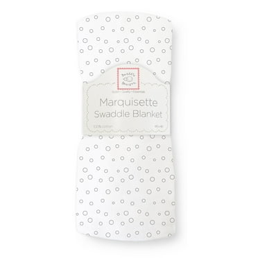 Marquisette Swaddle Blanket - Bubble Dots, Soft Black