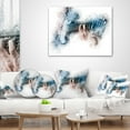 thumbnail image 4 of Designart Man Playing A Guitar Watercolor - Contemporary Throw Pillow - 12x20, 4 of 5