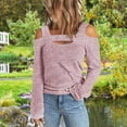 thumbnail image 4 of Blusa con hombros descubiertos para mujer, blusa con hombros descubiertos para mujer, blusa de manga larga para mujer, blusa informal para mujer, la mejor en su clase, 4 of 6