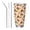 Straw Three-piece Set, variant on Picia ladybug and flower Pattern 20 oz Tumbler Stainless Steel Vacuum Insulated Coffee Ice Cup Double Wall Travel Flask Dual Lid Water Bottle, Eco-friendly Car Cup-Straw Three-piece Set