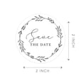 thumbnail image 4 of Koyal Wholesale Save The Date Round Sticker Labels, Minimal Wreath Design, 2-Inch Wedding Envelope Seals, 120-Pack, 4 of 5